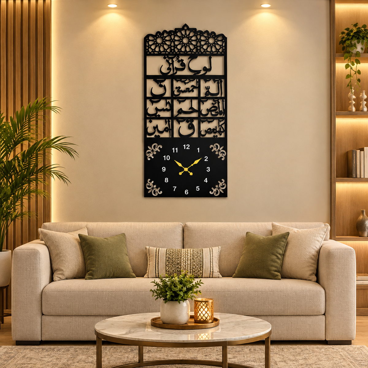 Elegant Islamic Wall Clock – Stylish Living Room Decor | S08