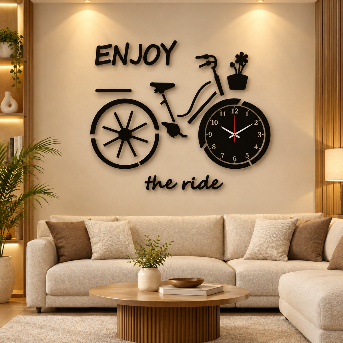 Enjoy the Ride Wall Clock – Modern Living Room Decor | M18