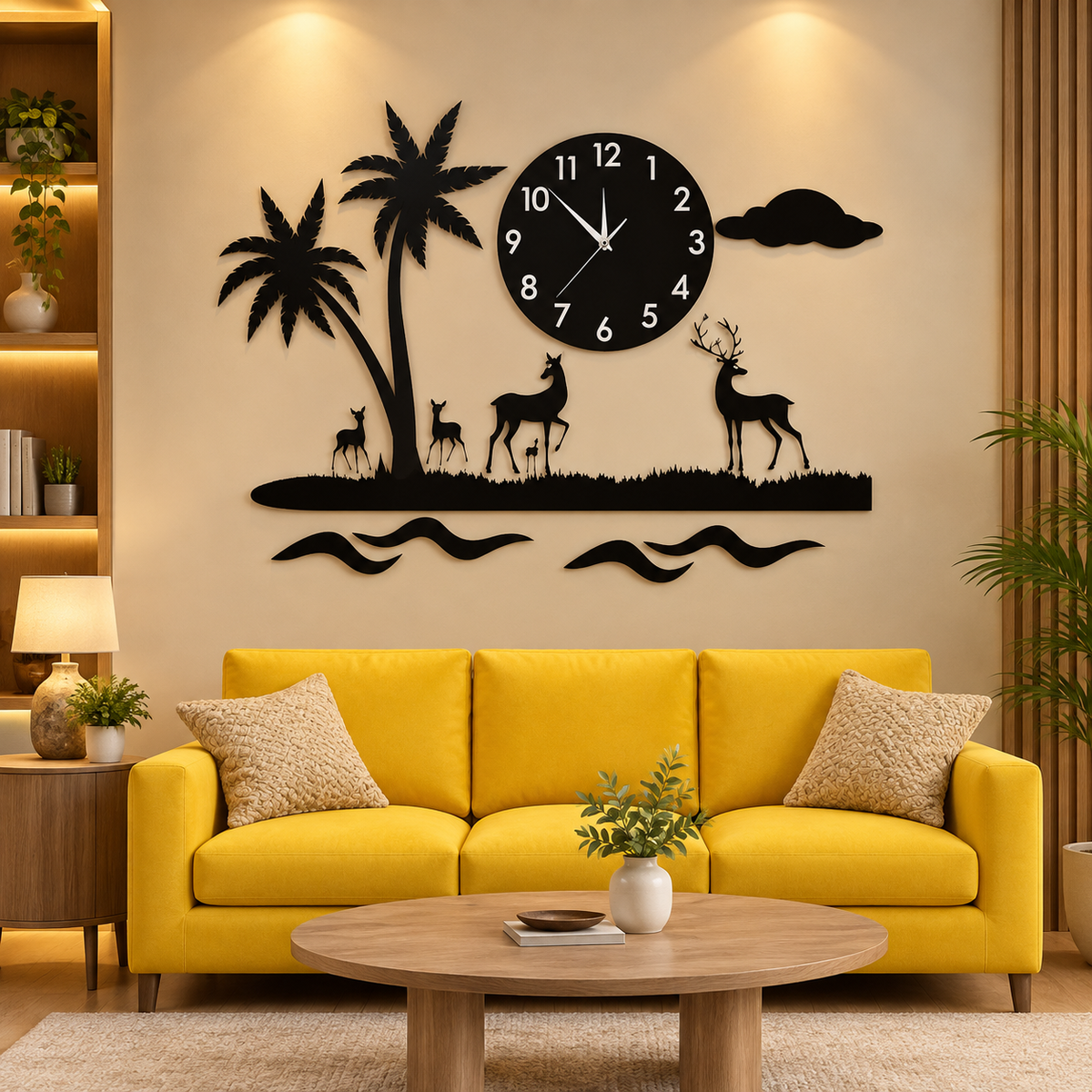 Tropical Safari Wall Clock – Nature-Inspired Home Decor | C17